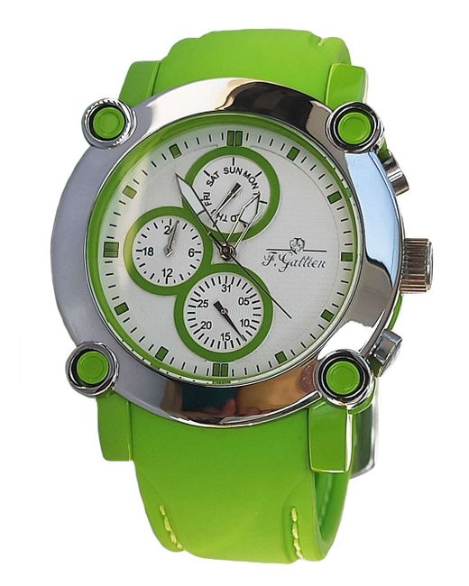 F.Gattien Наручные часы унисекс 9103 зеленые