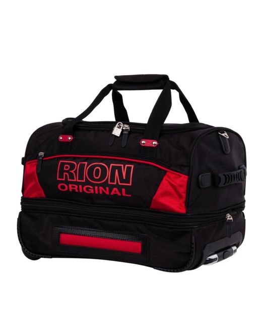 Rion+ Дорожная сумка унисекс RION А/143 черно-красная 48x30x30 см