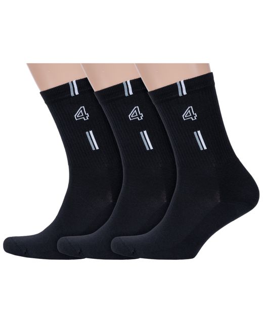 Lorenzline Комплект носков мужских 3-С4М черных белых серых