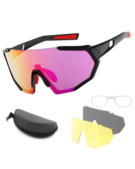 Grand Price Спортивные солнцезащитные очки унисекс Cycling UV400 красные
