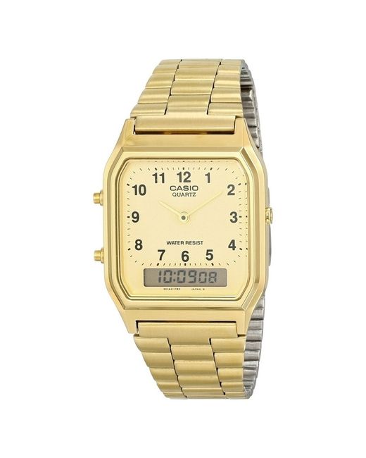 Casio Наручные часы унисекс AQ-230GA-9B золотистые