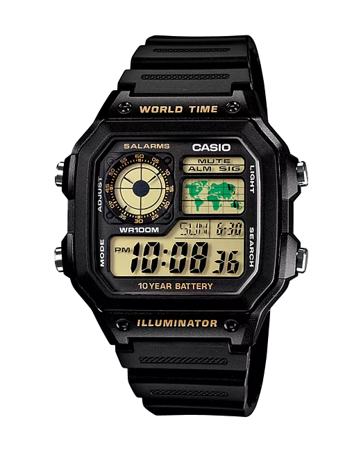 Casio Наручные часы AE-1200WH-1B черные