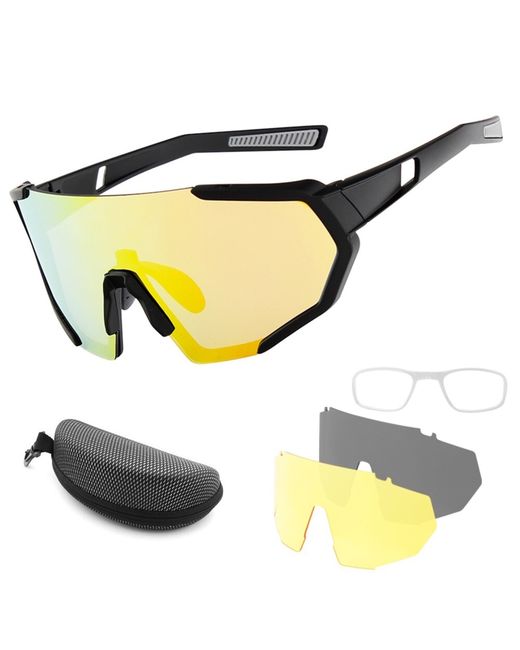 Grand Price Спортивные солнцезащитные очки унисекс Cycling UV400 желтые