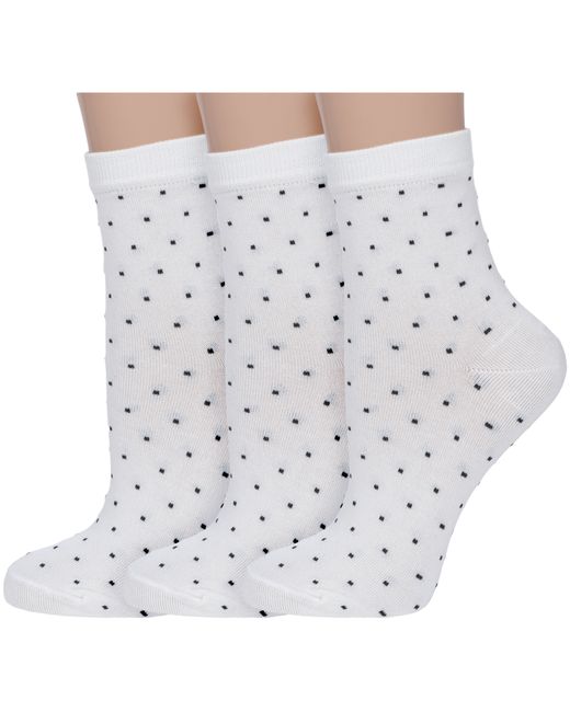 Lorenzline Комплект носков женских 3-Д128 белых