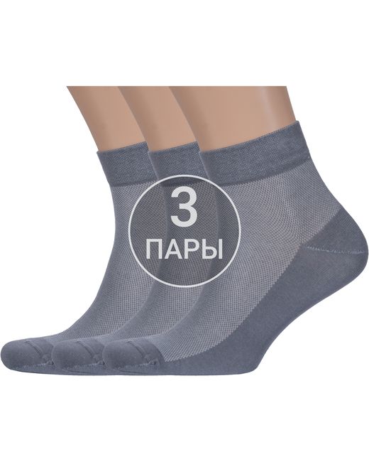 RuSocks Комплект носков мужских 3-М3-23810 серых