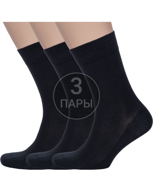 RuSocks Комплект носков мужских 3-М3-13751 черных