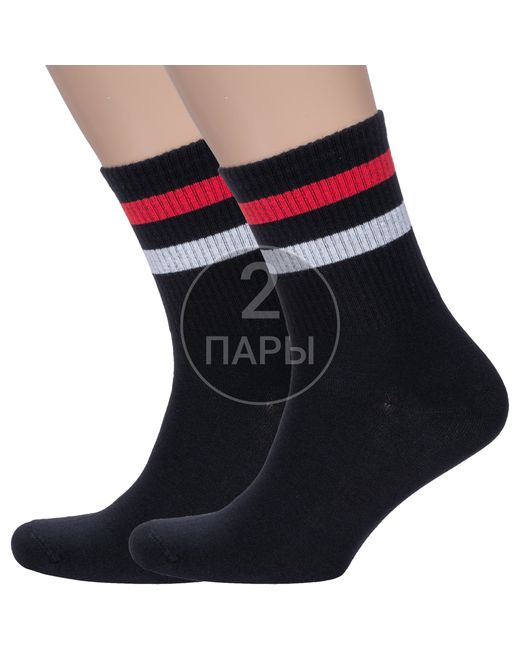 RuSocks Комплект носков мужских 2-М3-13748 черных