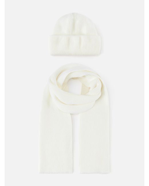September Story Комплект шапка и шарф молочный размер