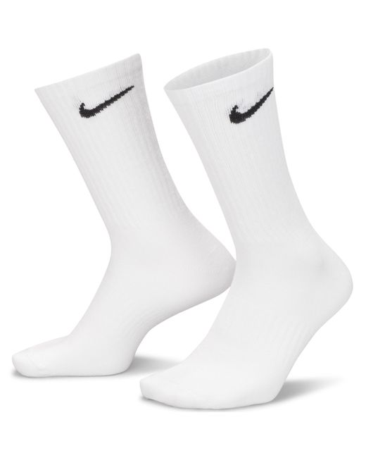 Nike Комплект носков унисекс U NK EVERYDAY LTWT CREW 3PR белых 3шт