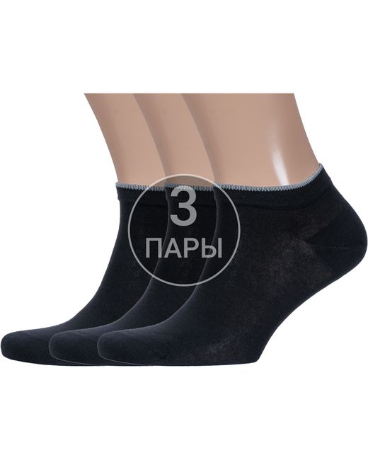 Lorenzline Комплект носков мужских 3-С10 черных 3 пары