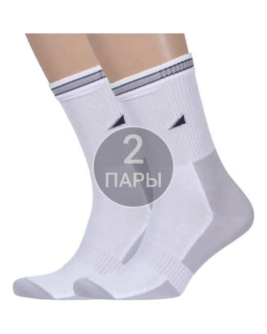 Lorenzline Комплект носков мужских 2-С21 белых 2 пары