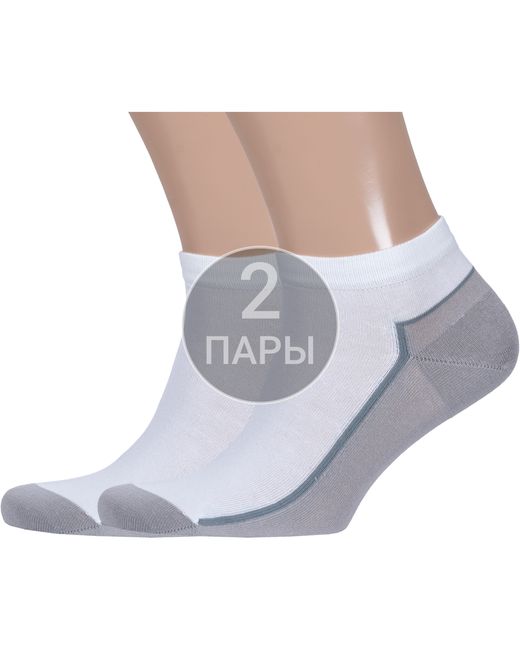 Lorenzline Комплект носков мужских 2-С1 белых 2 пары
