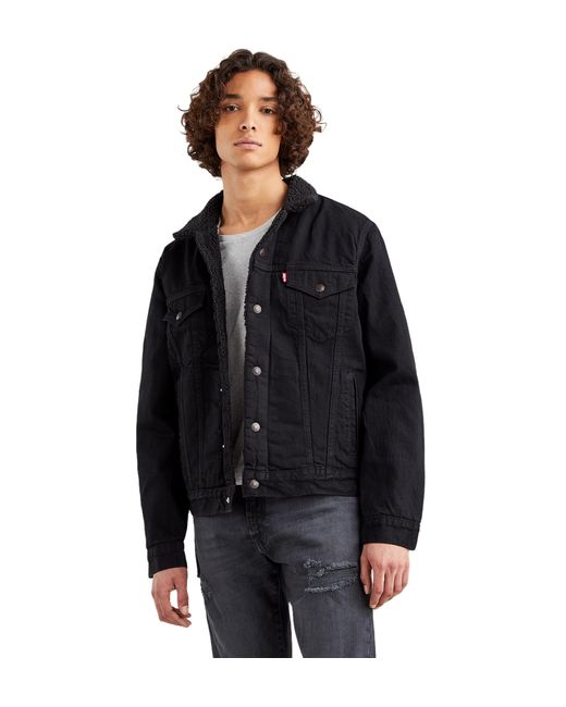 Levi's® Джинсовая куртка Type 3 Sherpa Trucker Berk черная