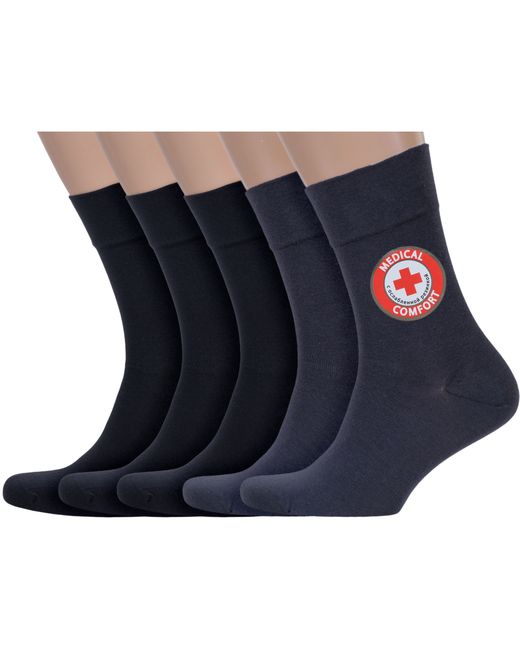 RuSocks Комплект носков мужских 5-М-1131 черных серых