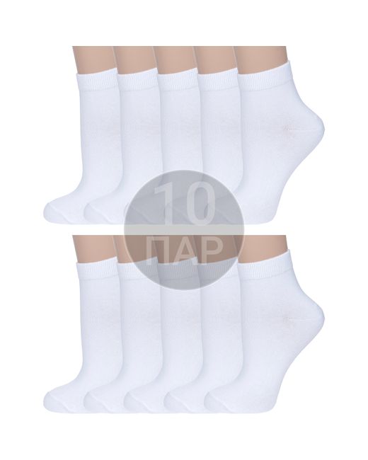 RuSocks Комплект носков женских 10-С-420/1 белых 10 пар