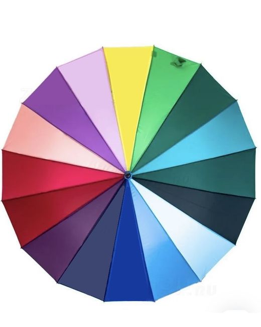 Nobrand Зонт разноцветный ручка крюк