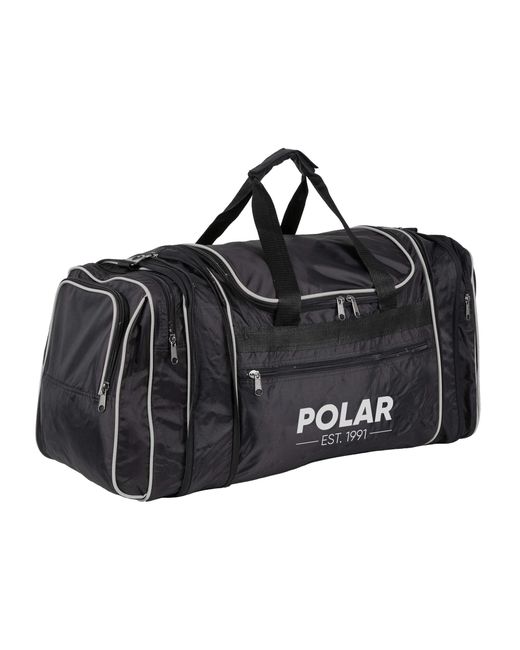 Polar Дорожная сумка унисекс черная с белым 39 x37 x 26 см