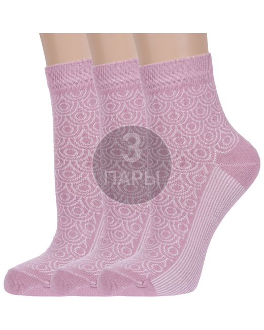 Борисоглебский трикотаж Комплект носков женских 3-6С238 розовых