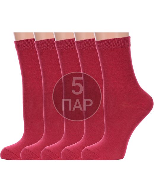 Para Socks Комплект носков женских 5-L1 бордовых 5 пар
