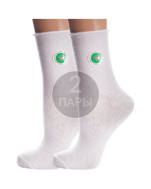 Para Socks Комплект носков женских 2-L1D19 белых 2 пары