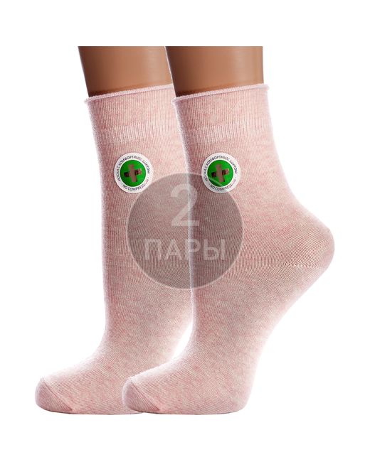 Para Socks Комплект носков женских 2-L1D19 розовых 2 пары