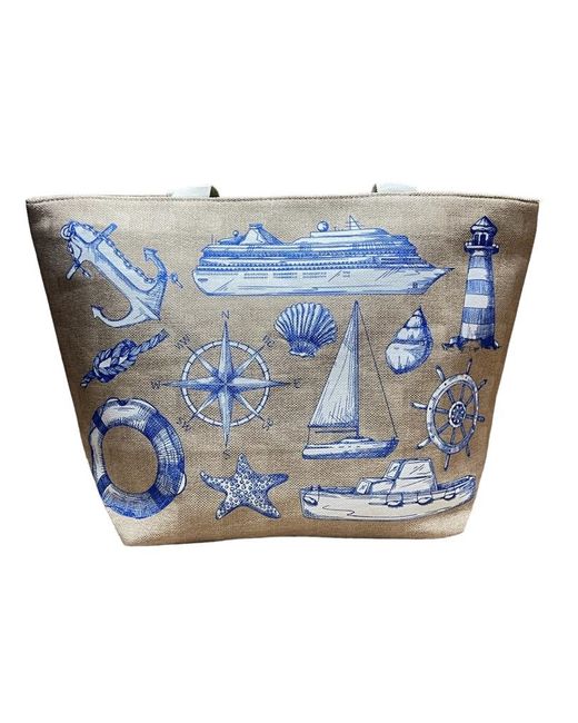Bags-Art Пляжная сумка женская Case summer бежево-синий морской