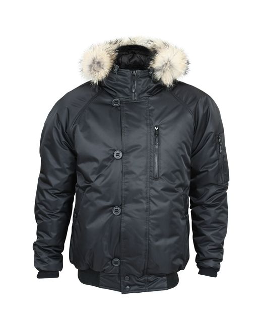 Сплав Куртка Аляска укороченная черная твил -