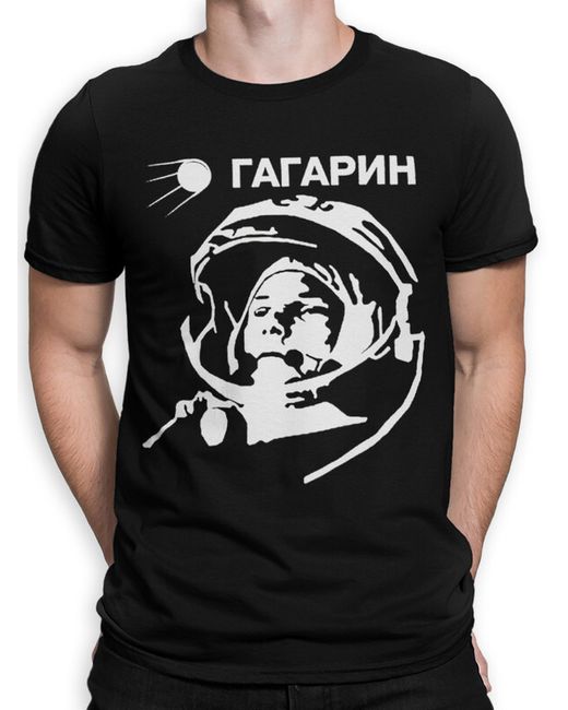 DreamShirts Studio Футболка Космонавт Юрий Гагарин GAG-888080-2 черная