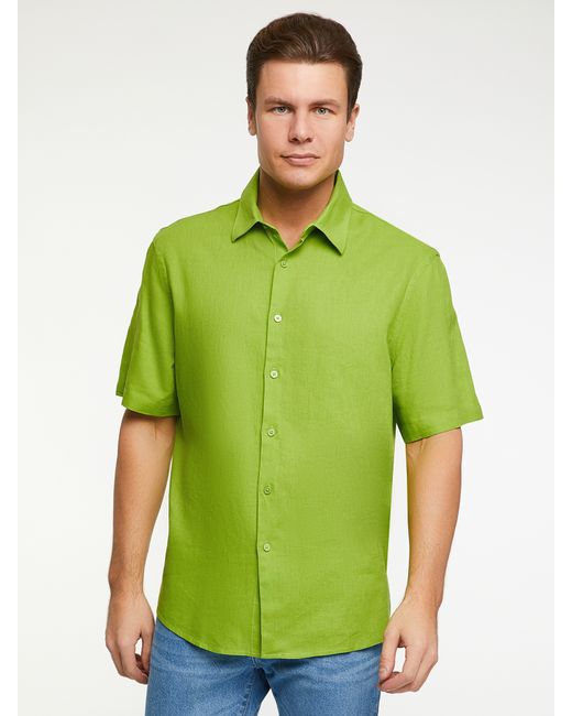 Oodji Рубашка 3L430005M-2 зеленая