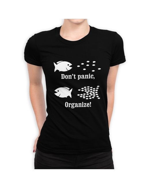 DS Apparel Футболка Рыбки Dont Panic Organize 428651-1 черная