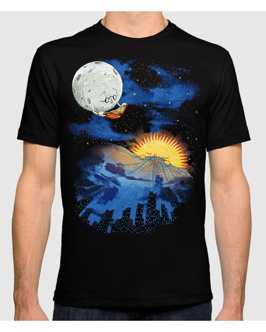 DreamShirts Studio Футболка Луна и Солнце 626-dream-2 черная