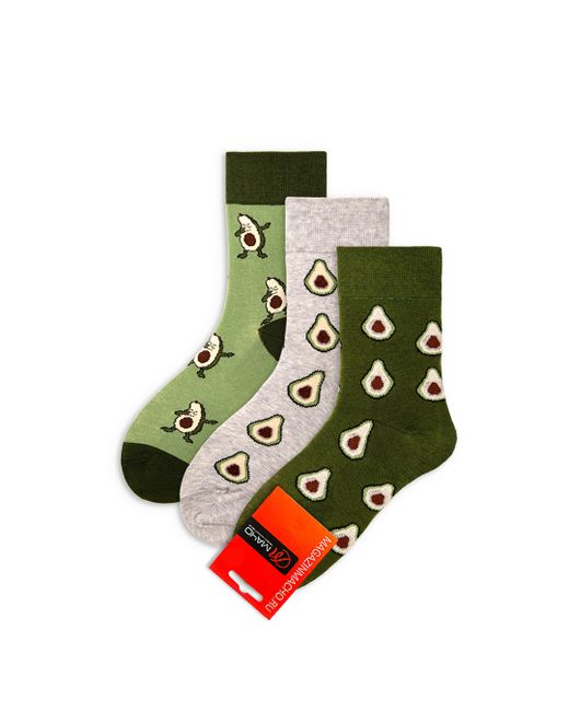 Мачо Комплект носков унисекс Авокадо разноцветных