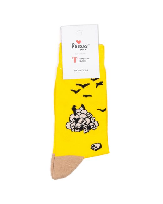 St. Friday Socks Носки унисекс St.Friday Socks Арт коллекция желтые черные