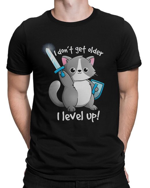 DreamShirts Studio Футболка Котик Геймер 488-cat-2 черная