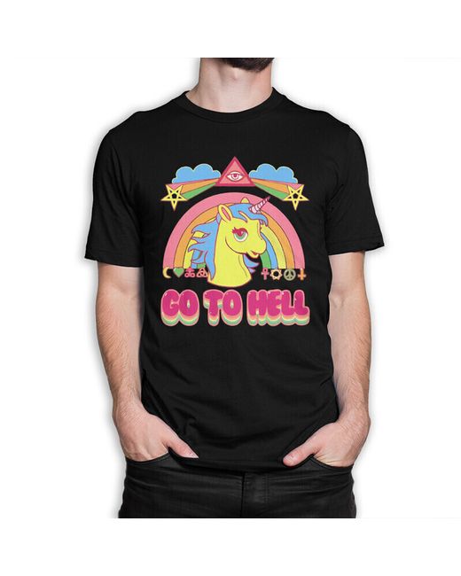 Dream Shirts Футболка Единорог Go to Hell 1000326-2 черная