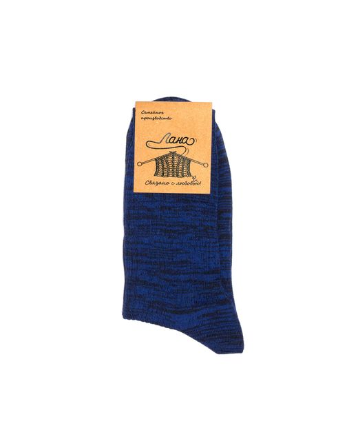 Our History Lana Хлопковые базовые носки Лана из органического хлопка меланж синие