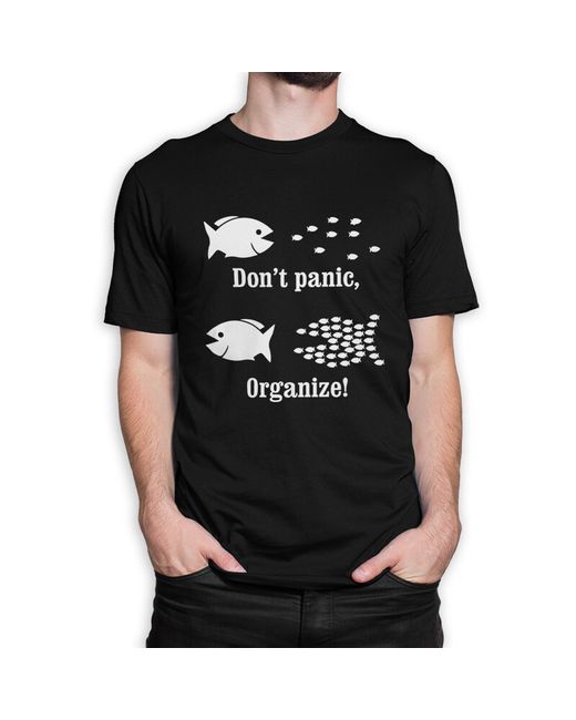 DS Apparel Футболка Рыбки Dont Panic Organize 428651-2 черная