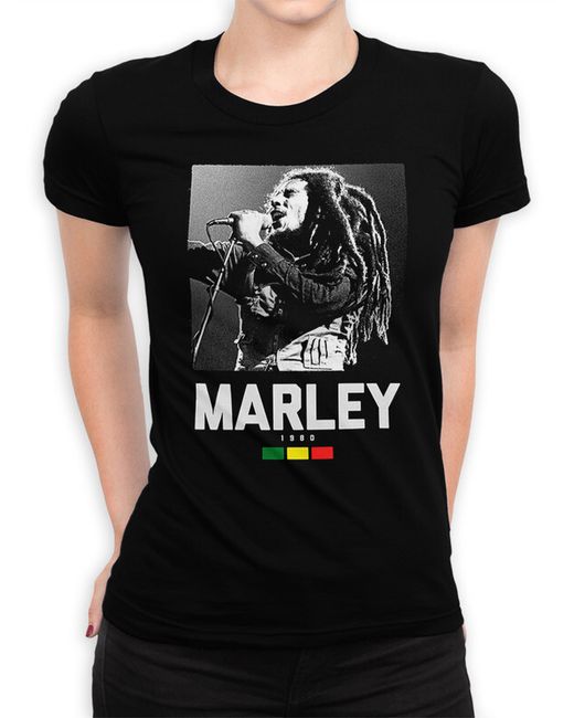 DS Apparel Футболка Боб Марли Bob Marley 2202-1 черная