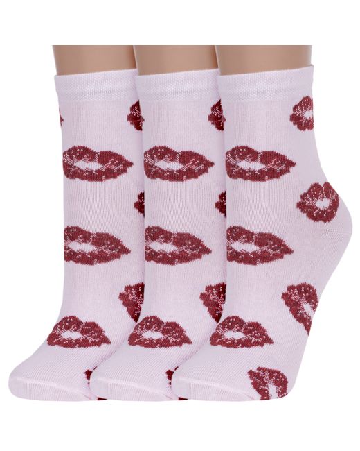 Альтаир Комплект носков женских 3-С212 розовых красных