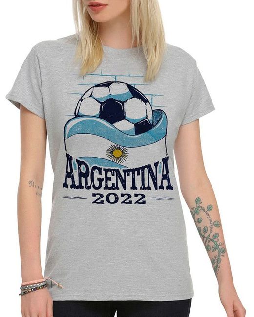 DreamShirts Studio Футболка женская Сборная Аргентины по футболу 2022 1