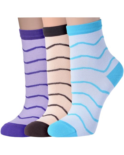 Lorenzline Комплект носков женских 3-Д115 разноцветных