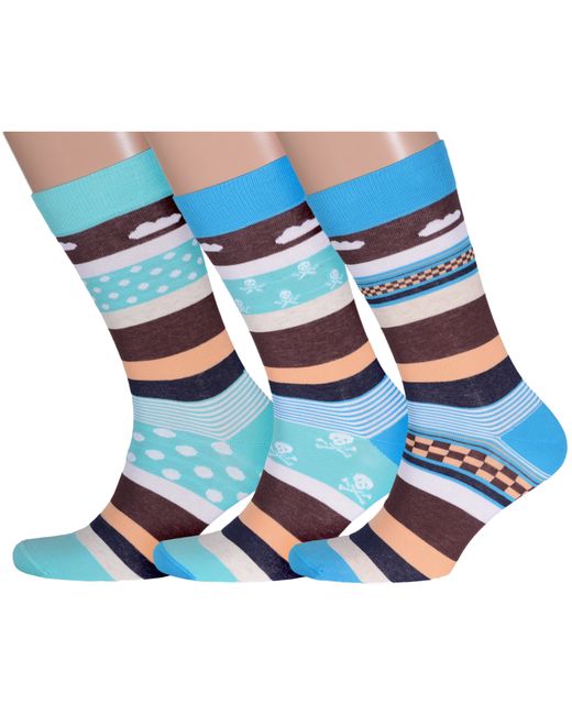 Lorenzline Комплект носков мужских 3-Е23 разноцветных