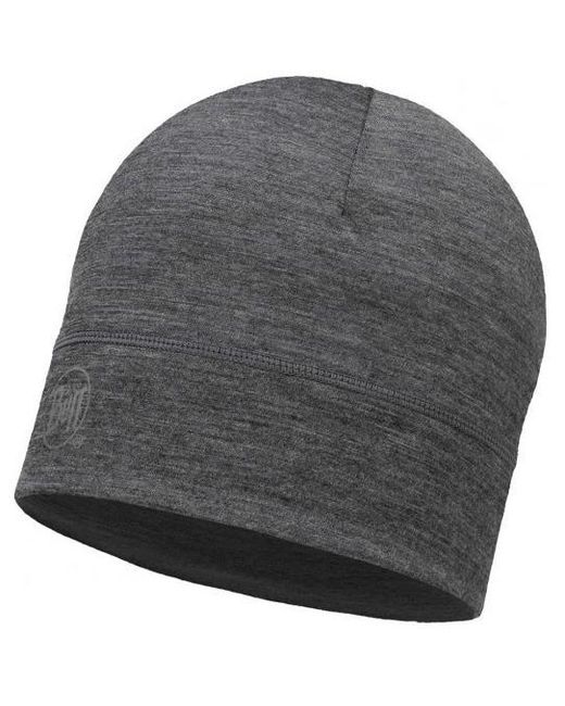 Buff Шапка-бини унисекс Lightweight Merino Wool Hat solid grey