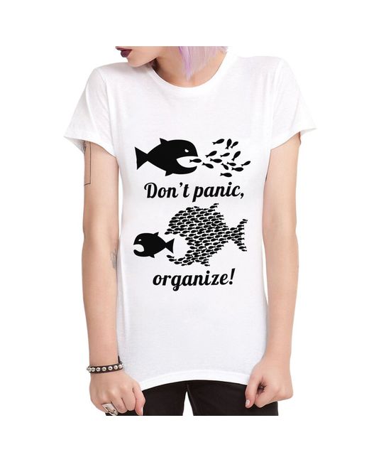 DS Apparel Футболка Мем Рыбки Dont Panic Organize 1