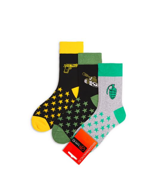 Мачо Подарочный набор носков унисекс ДляЛюбимогоЗащитника разноцветных