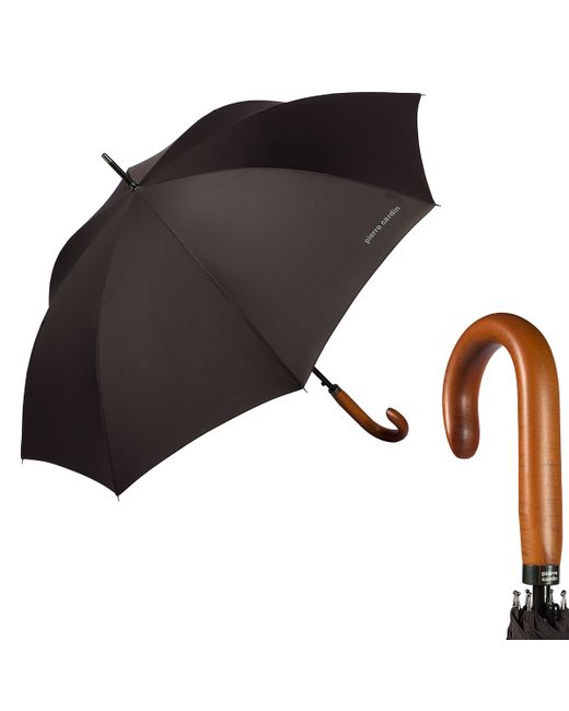 Pierre Cardin. Зонт-трость полуавтоматический черный