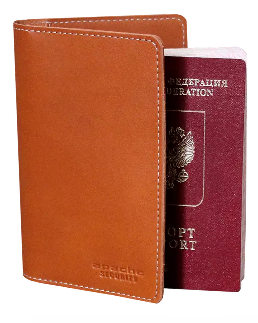 Apache Обложка для паспорта ОП-S рыжая RFID