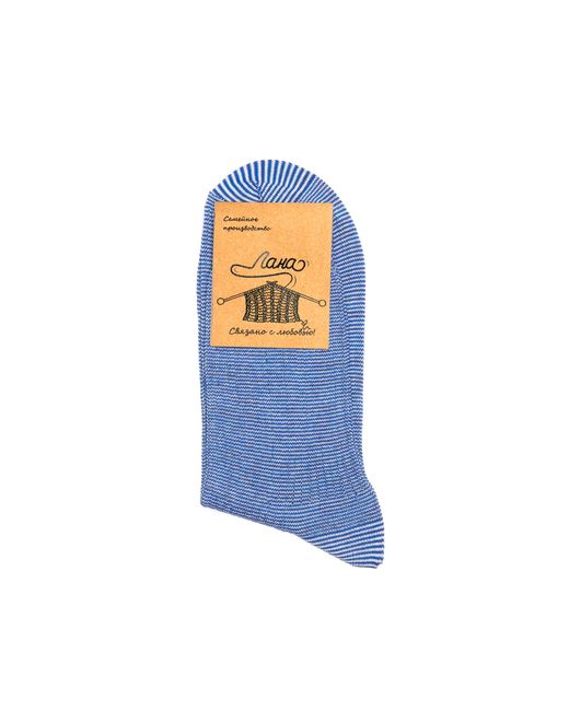 Our History Lana Хлопковые базовые носки Лана из органического хлопка полосатые синие