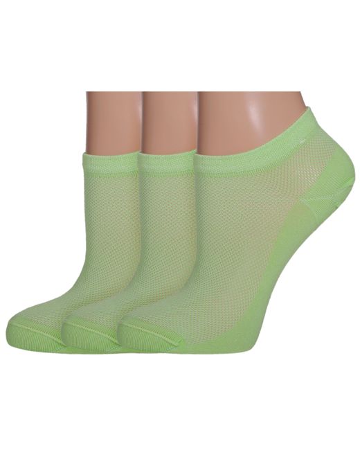 Lorenzline Комплект носков женских 3-Д8 зеленых