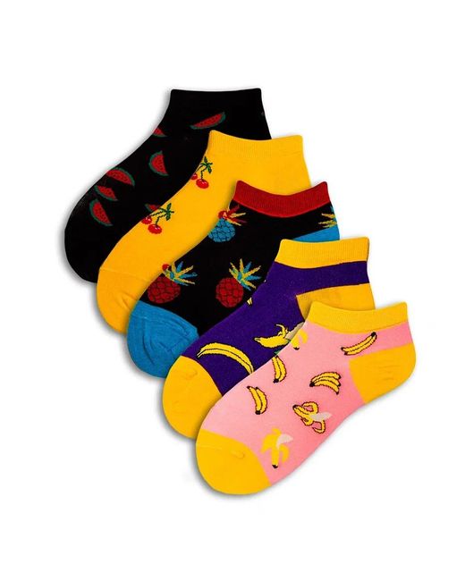 Мачо Комплект носков женских фрукты12 разноцветных